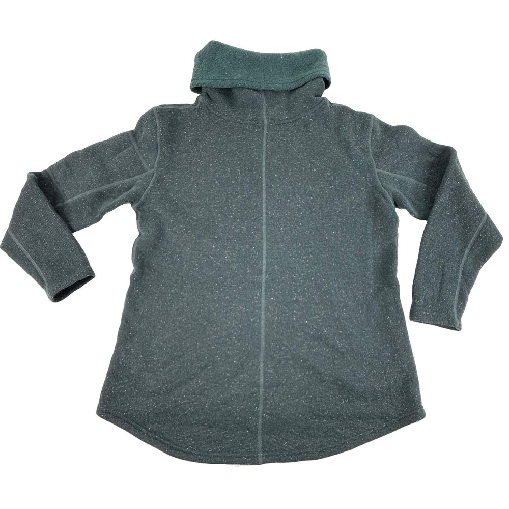 Smartwool Hudson Trail Pullover Fleece Cowl Neck Sweater Green Women's XL NWOT - Picture 8 of 12